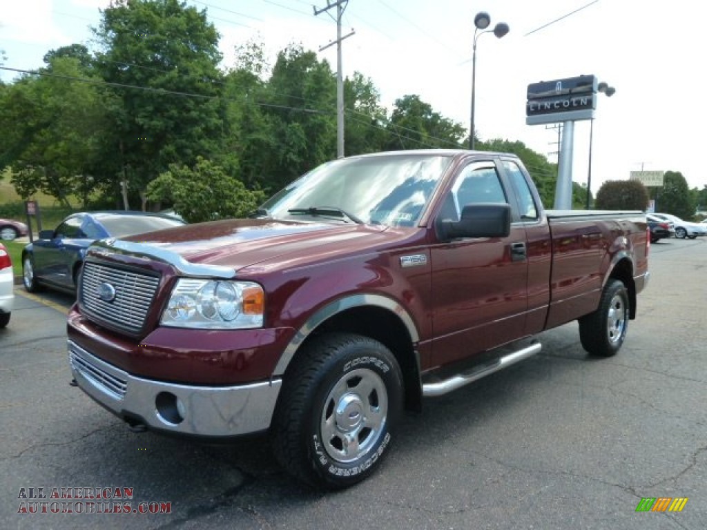 2006 Ford F150 XLT Regular Cab 4x4 In Dark Toreador Red Metallic Photo 