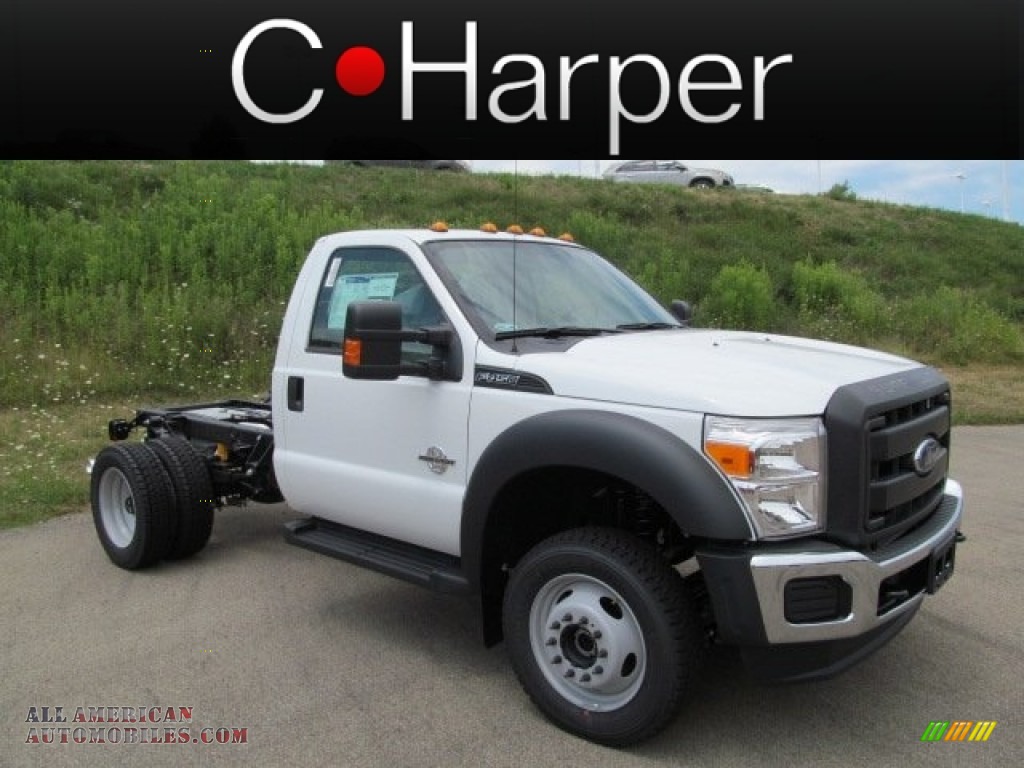 Oxford White / Steel Ford F450 Super Duty XL Regular Cab Chassis 4x4