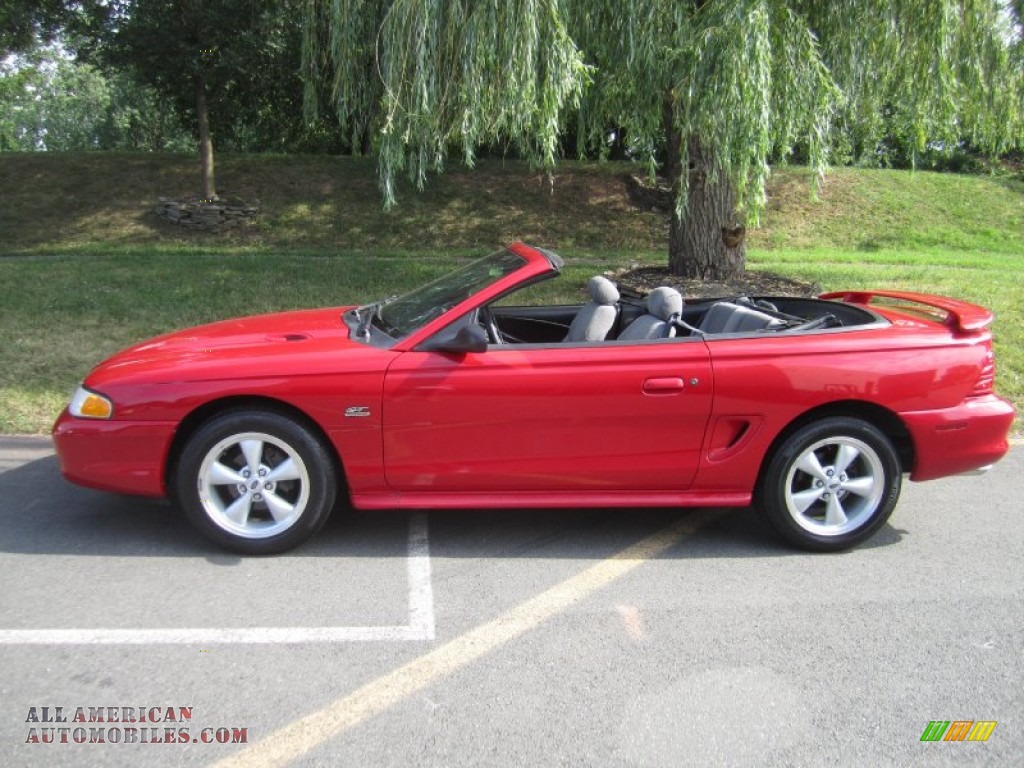 Laser Red Tinted Metallic / Grey Ford Mustang GT Convertible