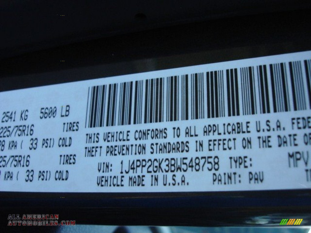 2011 Jeep Liberty Sport in Dark Charcoal Pearl photo 24 548758 All American Automobiles