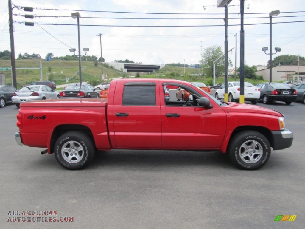 2005 Dodge Dakota Slt Quad Cab 4x4 In Flame Red Photo 5 338442 All