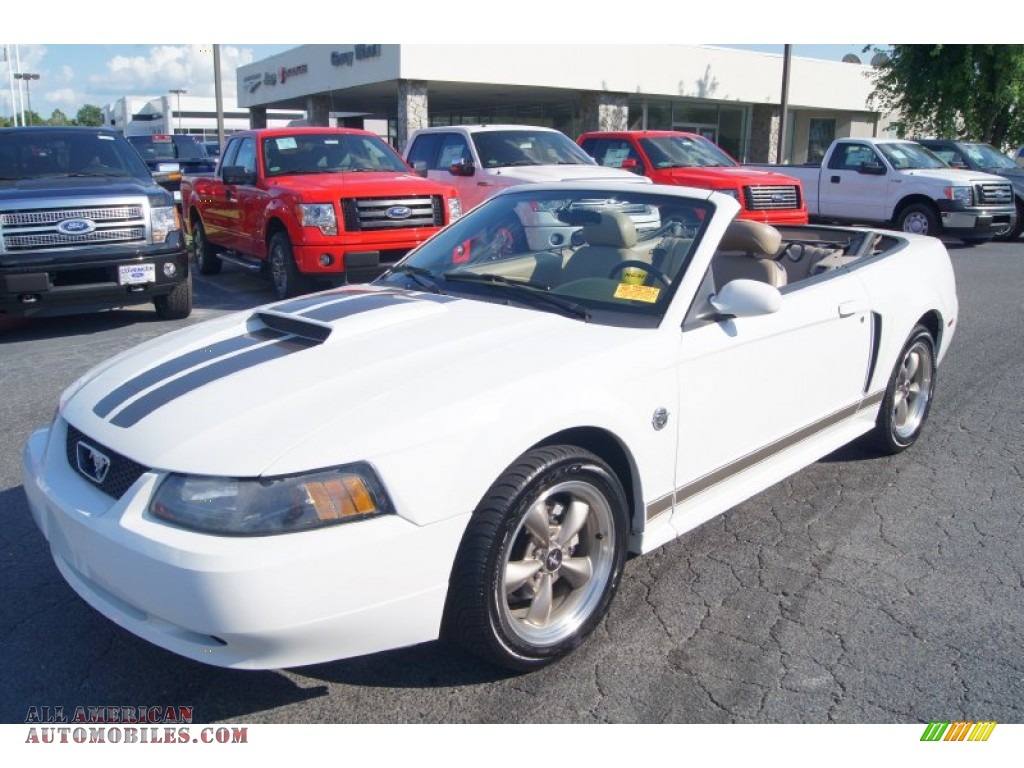 2004 Mustang GT Convertible - Oxford White / Medium Parchment photo #22