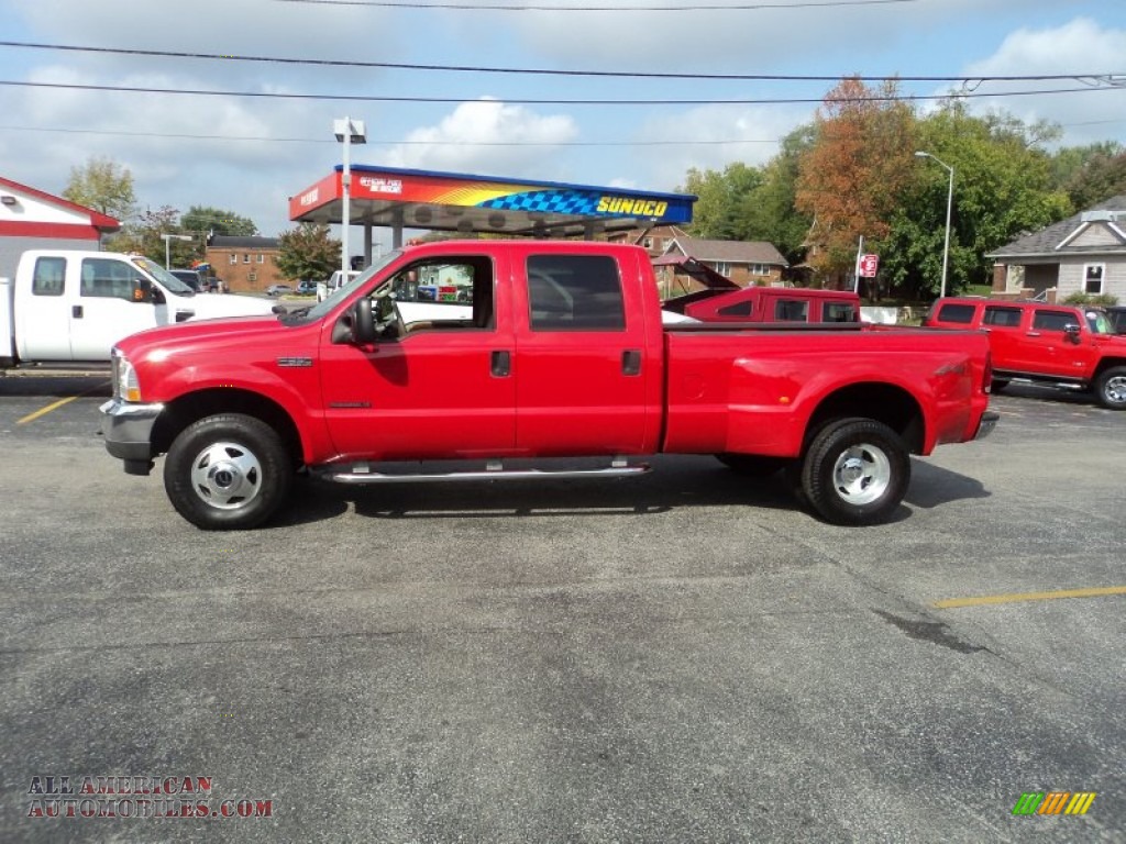 2002 Ford F350 Super Duty Lariat Crew Cab 4x4 Dually In Red Photo 31