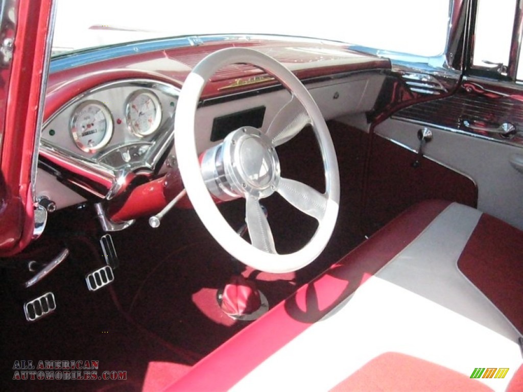 1955 Montclair 2 Door Coupe - Burgandy Metallic / Deep Red/Pearl White photo #20