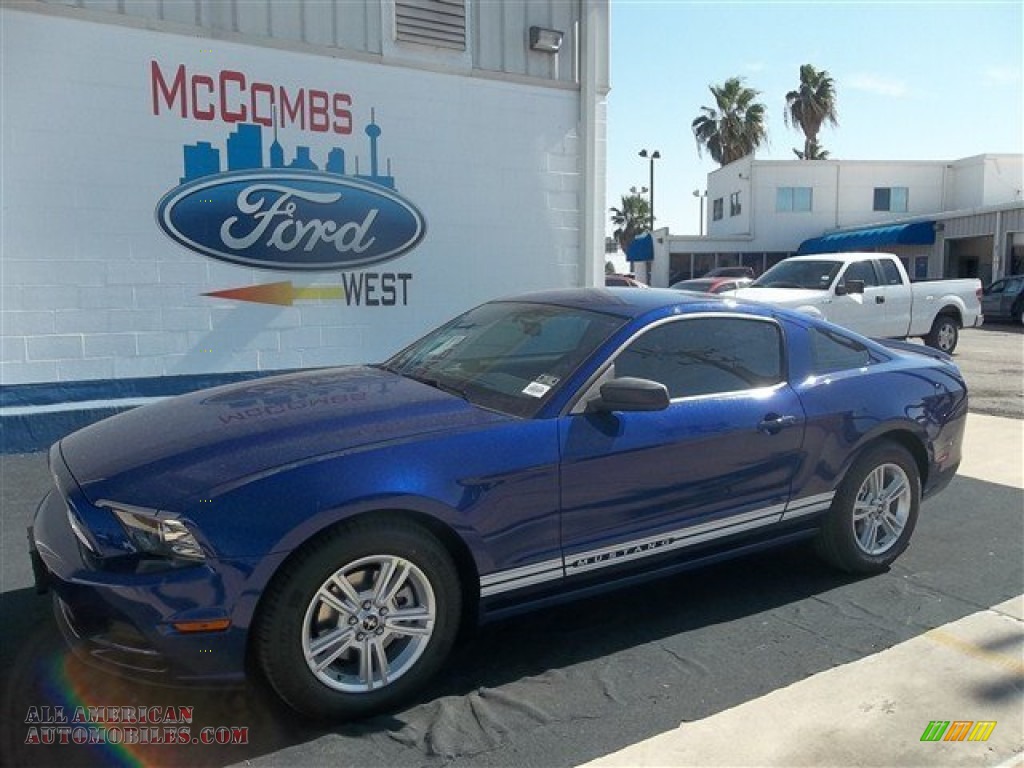 Deep Impact Blue Metallic / Stone Ford Mustang V6 Coupe