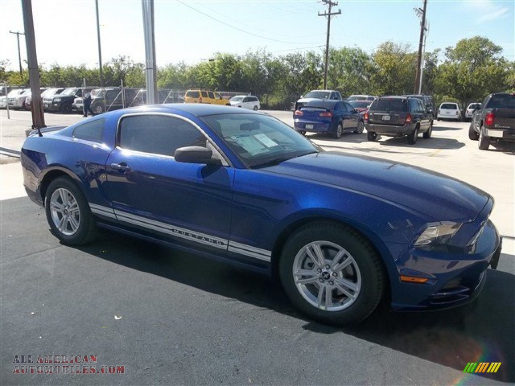 2013 Mustang V6 Coupe - Deep Impact Blue Metallic / Stone photo #10