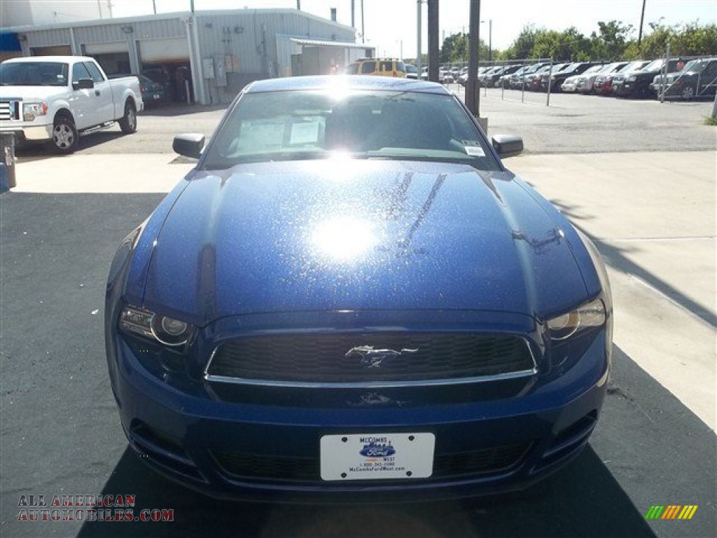 2013 Mustang V6 Coupe - Deep Impact Blue Metallic / Stone photo #16