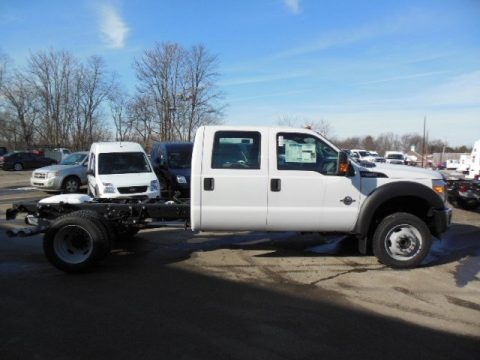 Oxford White 2013 Ford F550 Super Duty XL Crew Cab 4x4 Chassis