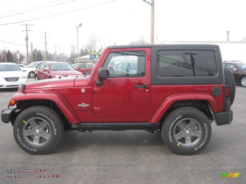 2013 Jeep Wrangler Oscar Mike Freedom Edition 4x4 in Deep Cherry Red ...