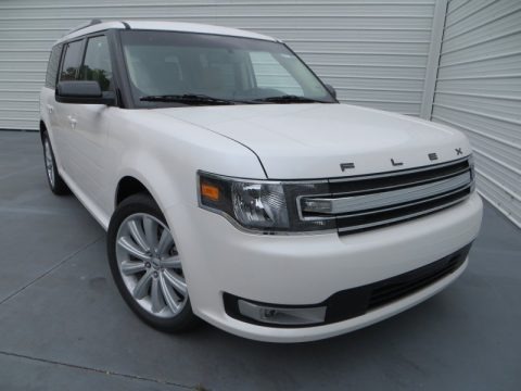White Platinum Metallic Tri-Coat 2013 Ford Flex SEL