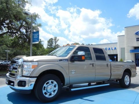Pale Adobe Metallic 2013 Ford F350 Super Duty Lariat Crew Cab