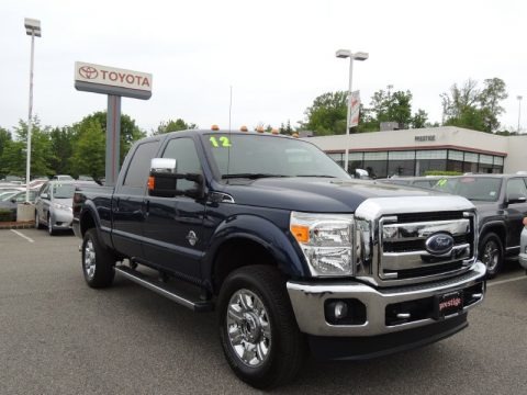 Dark Blue Pearl Metallic 2012 Ford F350 Super Duty Lariat Crew Cab 4x4