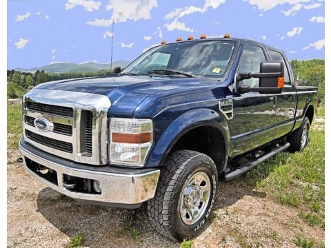 Dark Blue Pearl Metallic 2008 Ford F250 Super Duty XLT Crew Cab 4x4