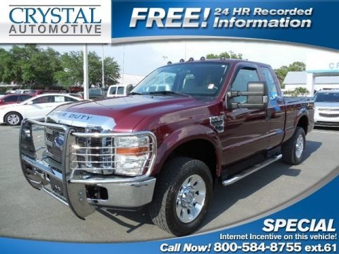 Dark Toreador Red 2008 Ford F250 Super Duty XLT SuperCab 4x4