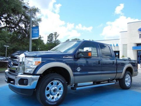 Blue Jeans Metallic 2013 Ford F250 Super Duty Lariat Crew Cab 4x4