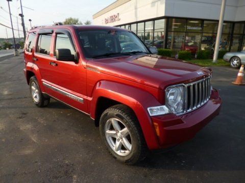 Inferno Red Crystal Pearl 2008 Jeep Liberty Limited 4x4
