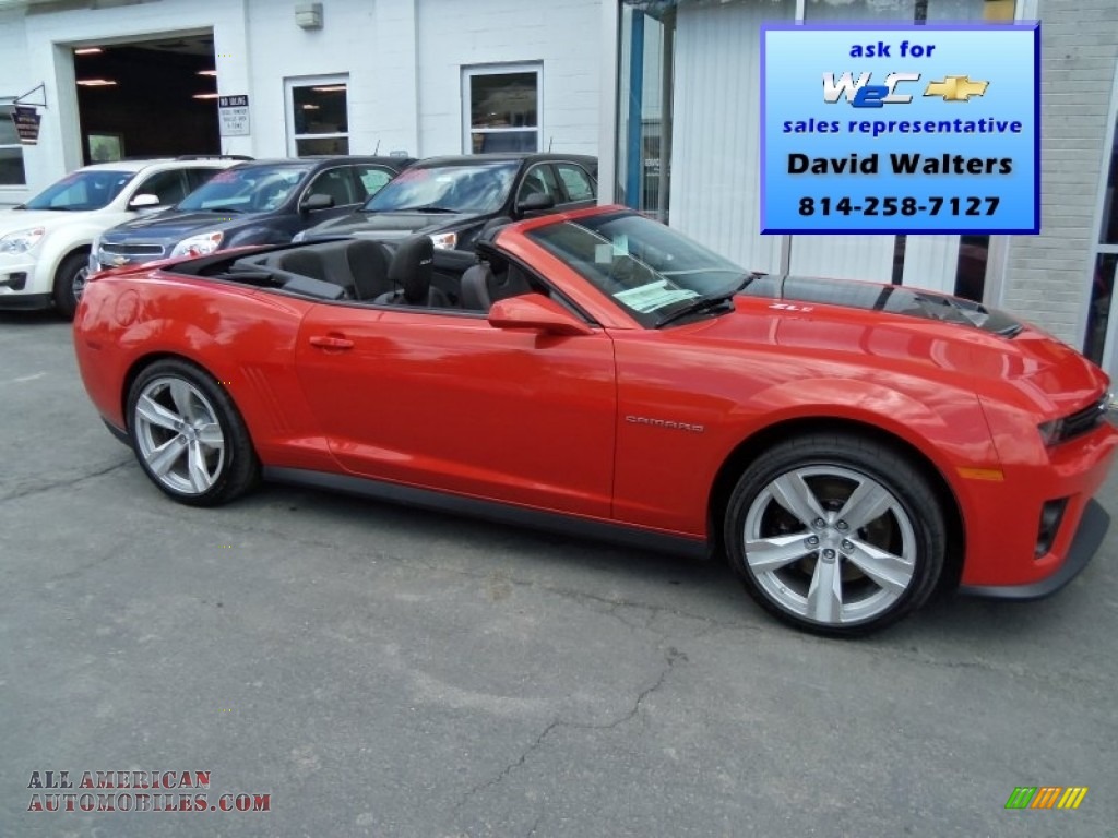 2013 Camaro ZL1 Convertible - Inferno Orange Metallic / Black photo #1