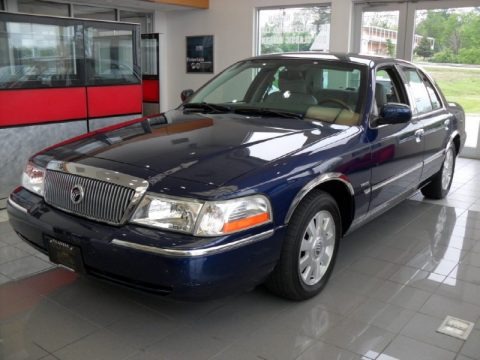 Dark Blue Pearl Metallic 2004 Mercury Grand Marquis LS
