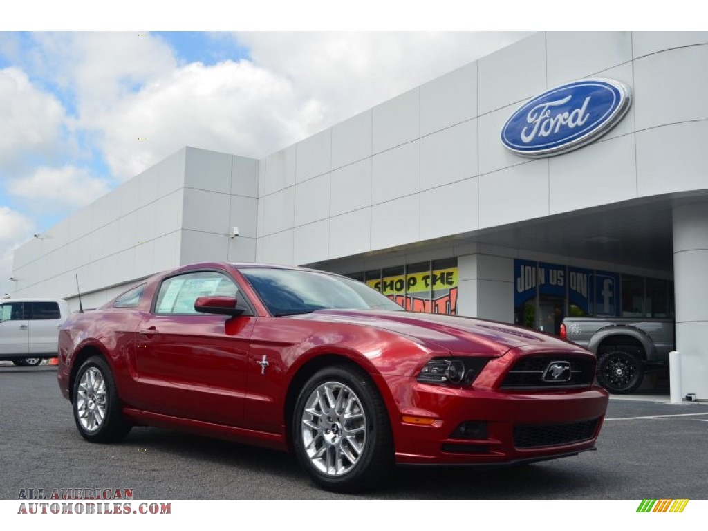 Ruby Red / Medium Stone Ford Mustang V6 Premium Coupe