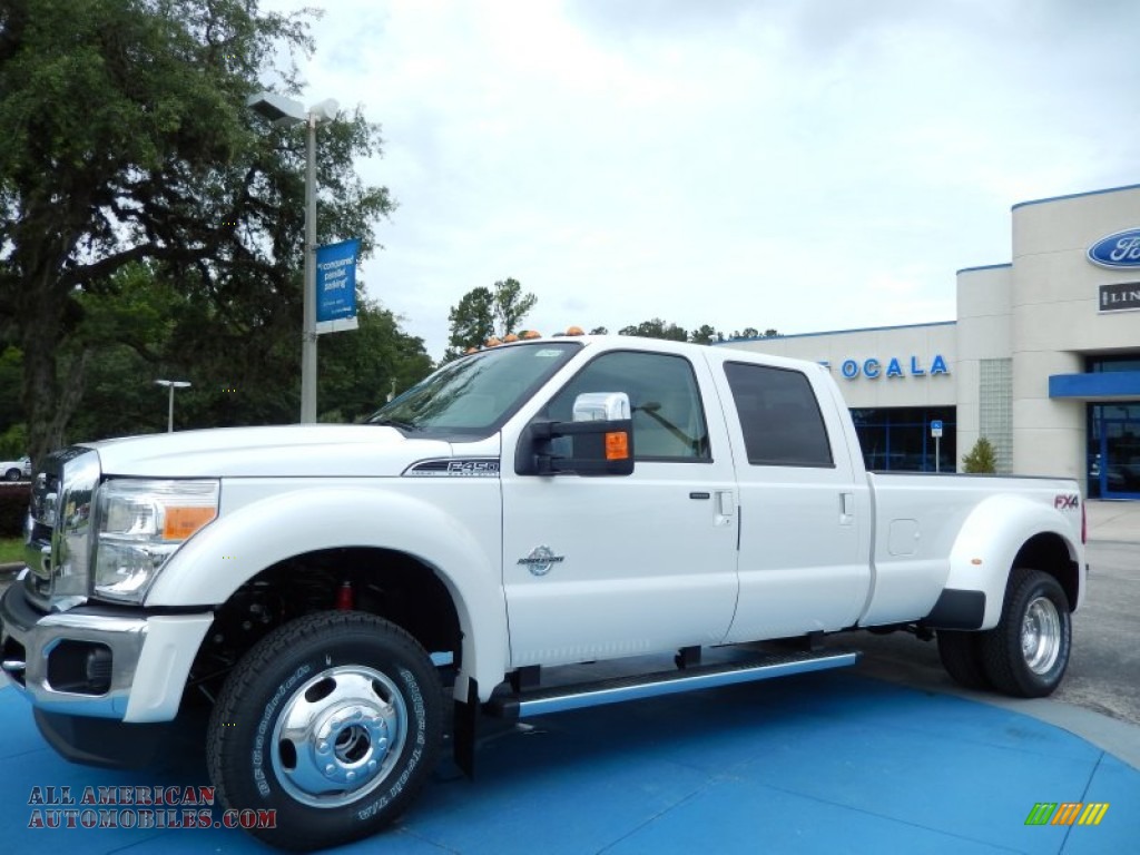 2013 Ford F450 Super Duty Lariat Crew Cab 4x4 Dually In White Platinum ...