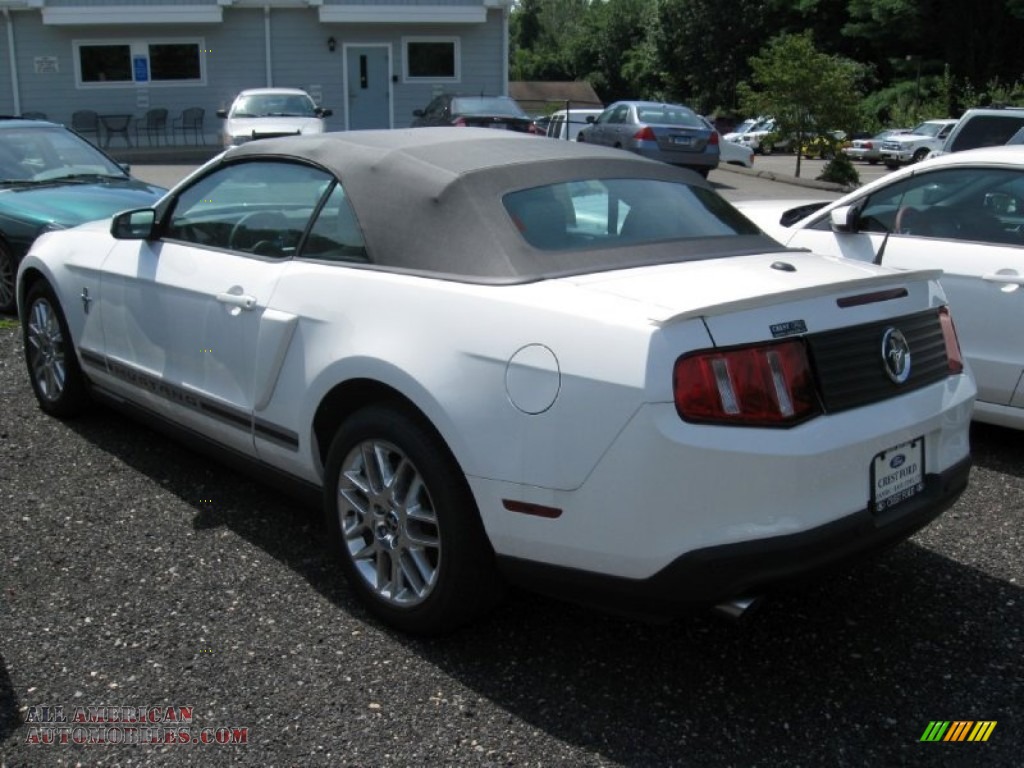 2012 Mustang V6 Premium Convertible - Performance White / Stone photo #2