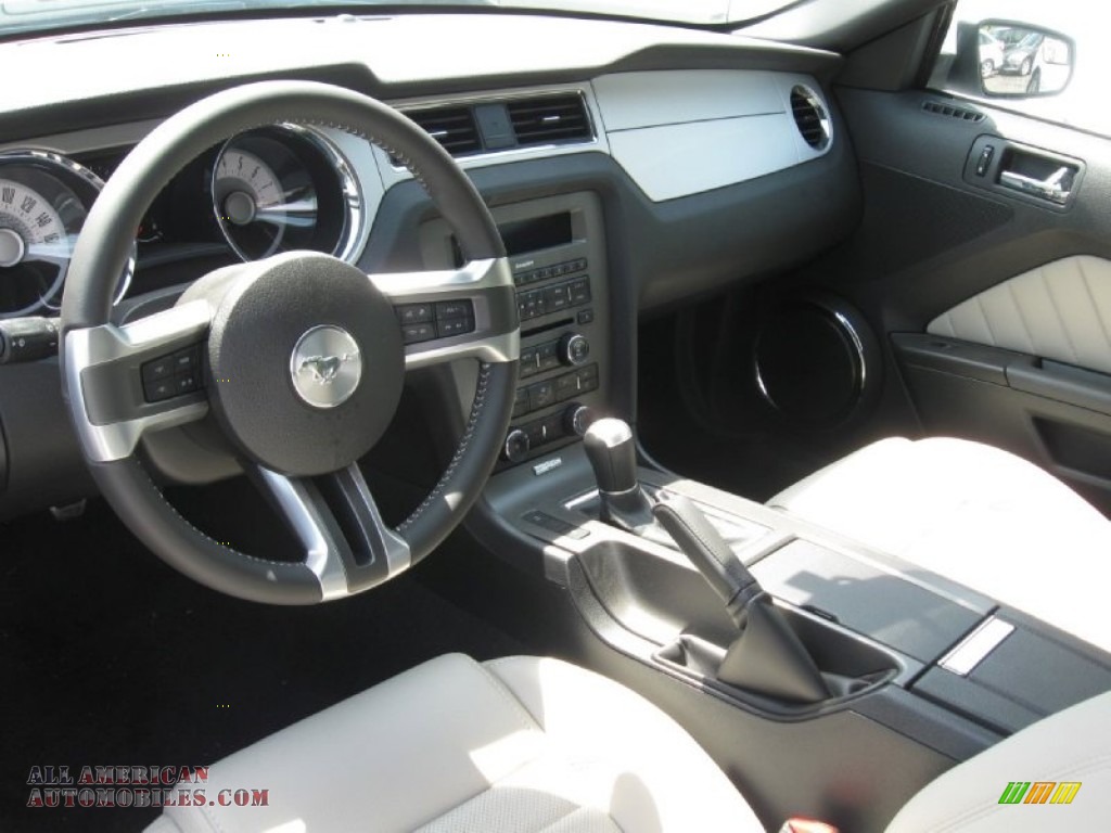 2012 Mustang V6 Premium Convertible - Performance White / Stone photo #3