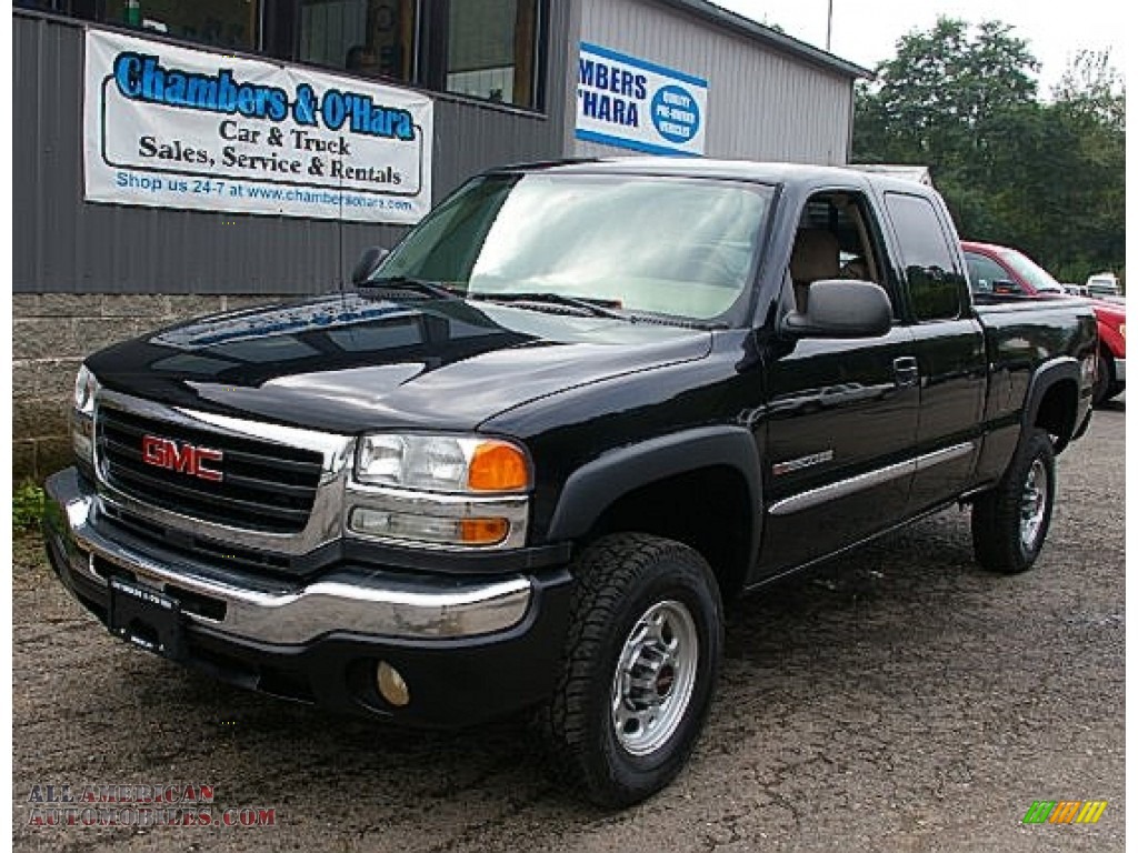 2006 GMC Sierra 2500HD SLE Extended Cab 4x4 In Onyx Black 255022