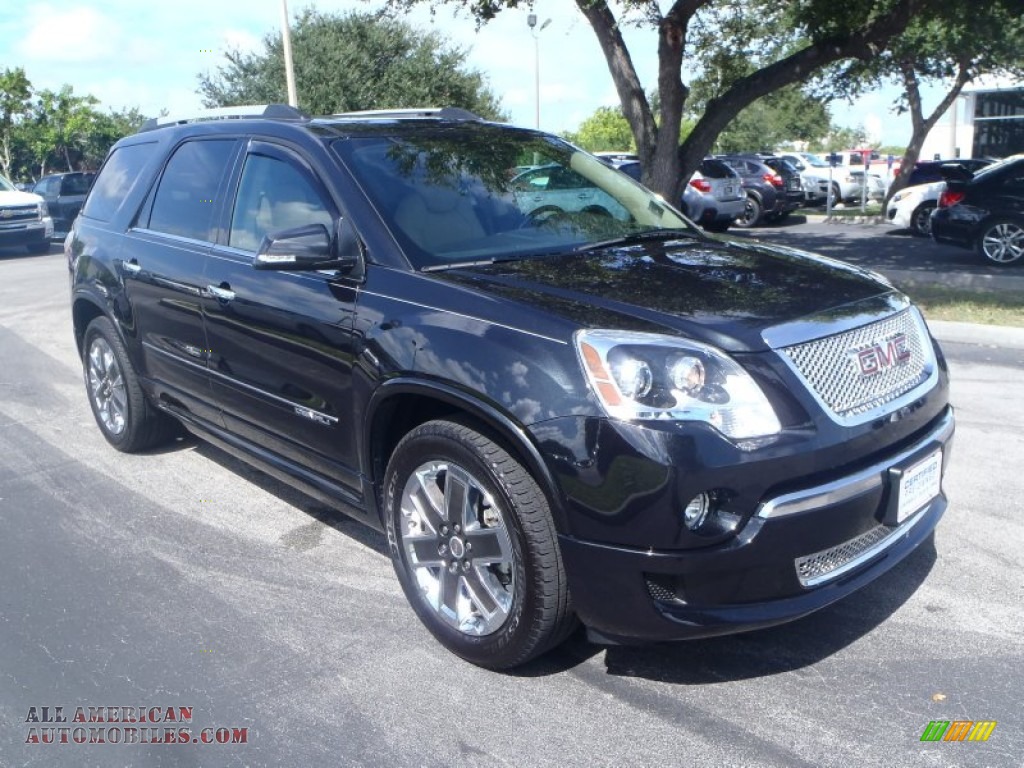 2012 GMC Acadia Denali in Carbon Black Metallic 234191 All American