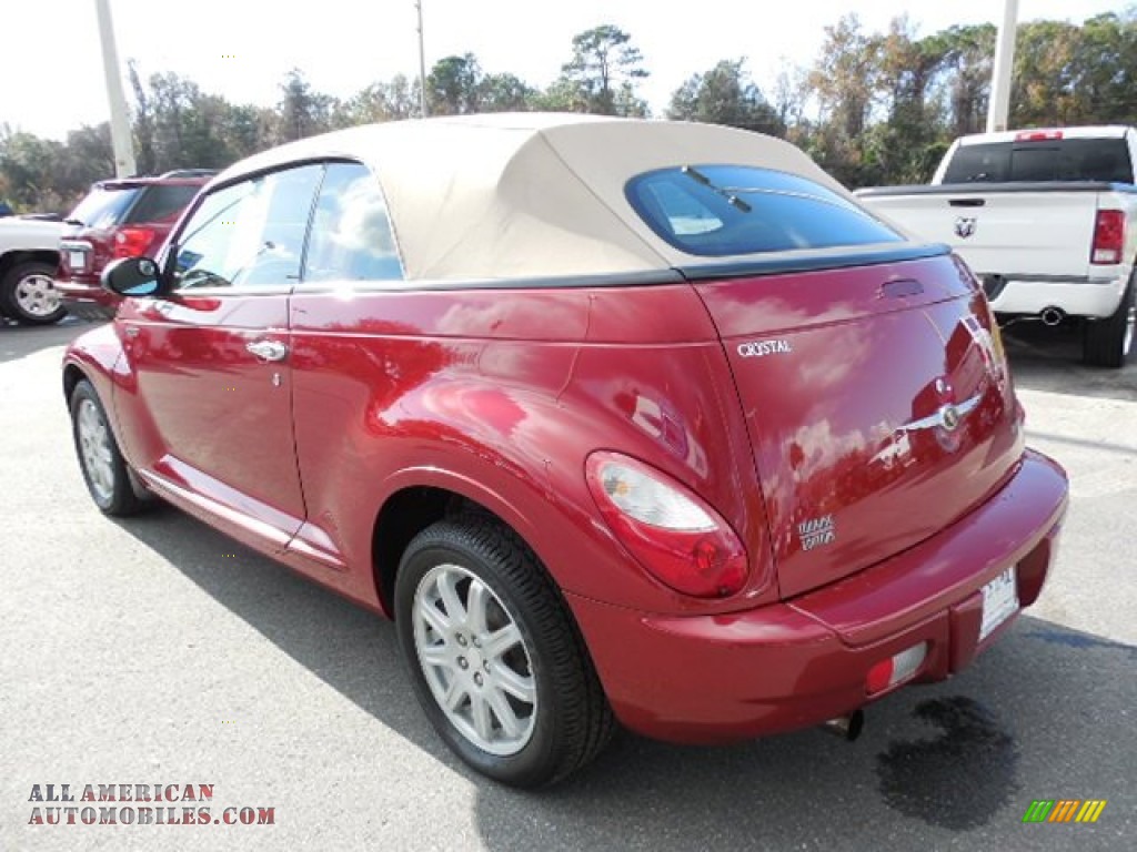 2006 PT Cruiser Touring Convertible - Inferno Red Crystal Pearl / Pastel Pebble Beige photo #3