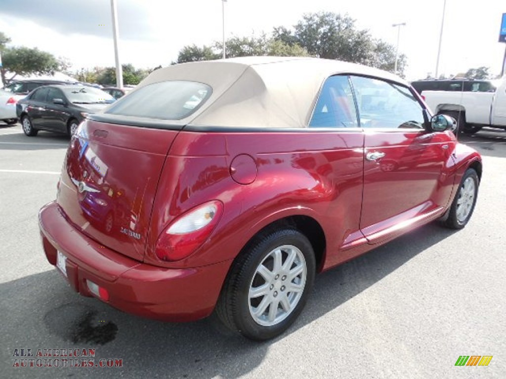 2006 PT Cruiser Touring Convertible - Inferno Red Crystal Pearl / Pastel Pebble Beige photo #8
