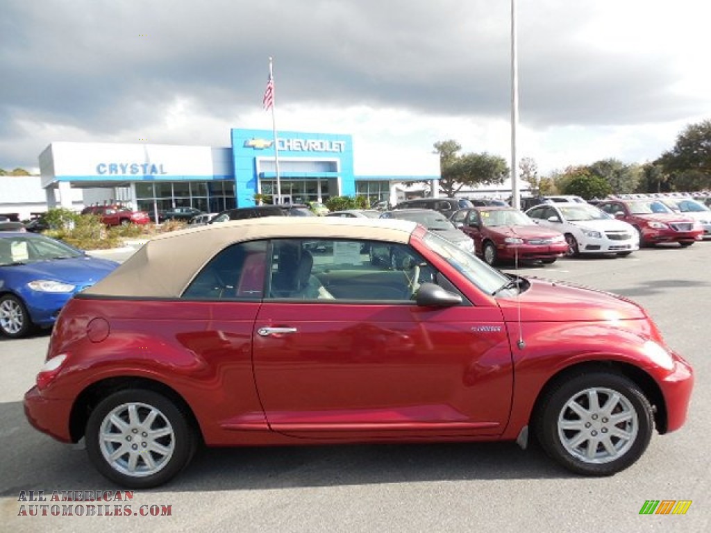 2006 PT Cruiser Touring Convertible - Inferno Red Crystal Pearl / Pastel Pebble Beige photo #9