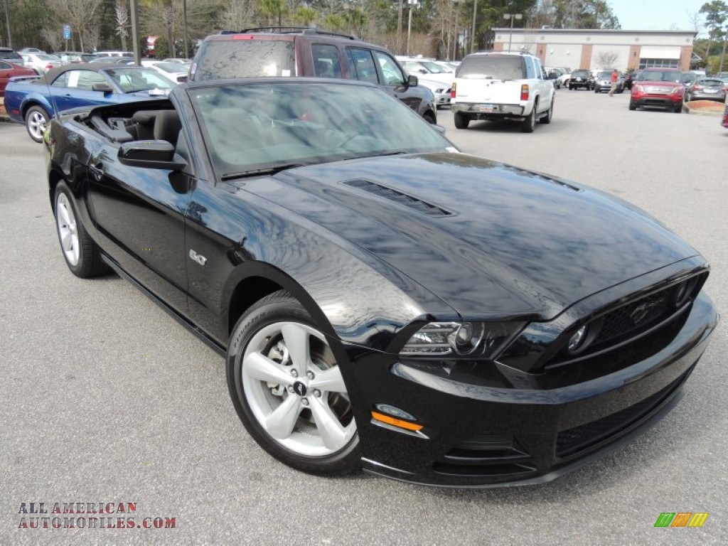 2014 Mustang GT Convertible - Black / Charcoal Black photo #1
