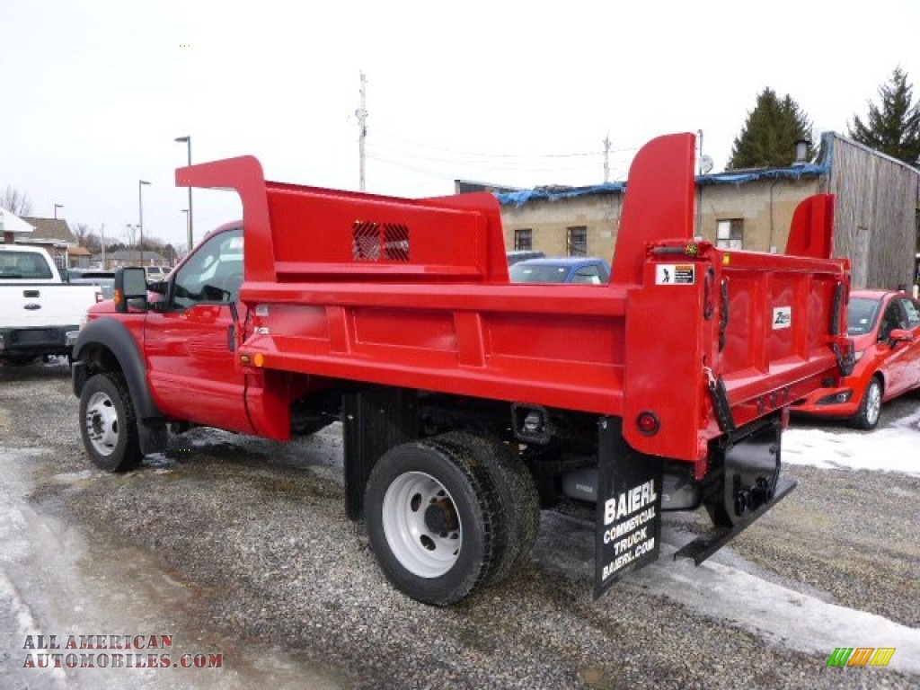 2014 F550 Super Duty XL Regular Cab 4x4 Dump Truck - Vermillion Red / Steel photo #6