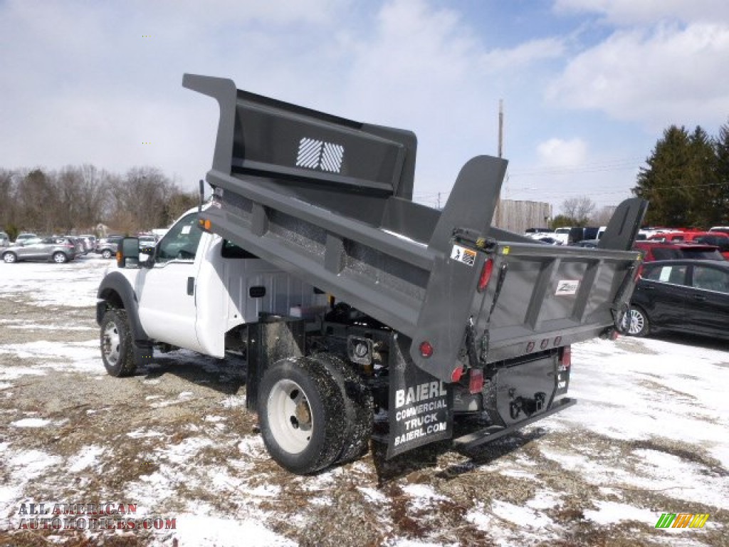 2014 F450 Super Duty XL Regular Cab 4x4 Dump Truck - Oxford White / Steel photo #6