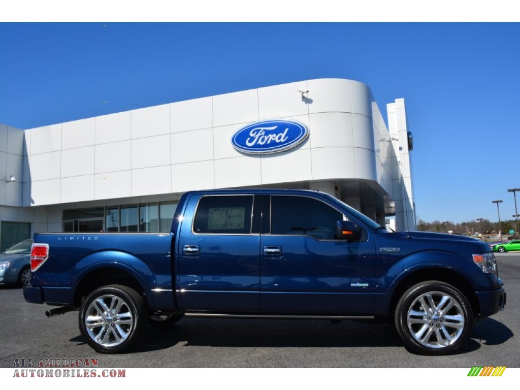 2014 F150 Limited SuperCrew 4x4 - Blue Jeans / Limited Marina Blue Leather photo #2