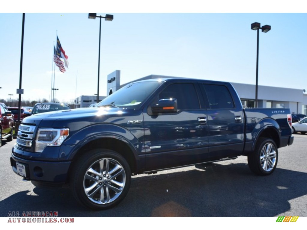2014 F150 Limited SuperCrew 4x4 - Blue Jeans / Limited Marina Blue Leather photo #3
