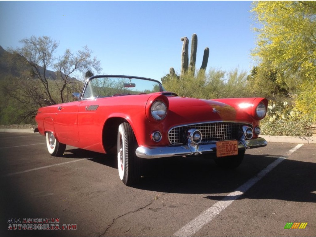 1955 Thunderbird Convertible - Torch Red / Red/White photo #6
