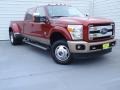 Ford F350 Super Duty King Ranch Crew Cab 4x4 Dually Ruby Red Metallic photo #2