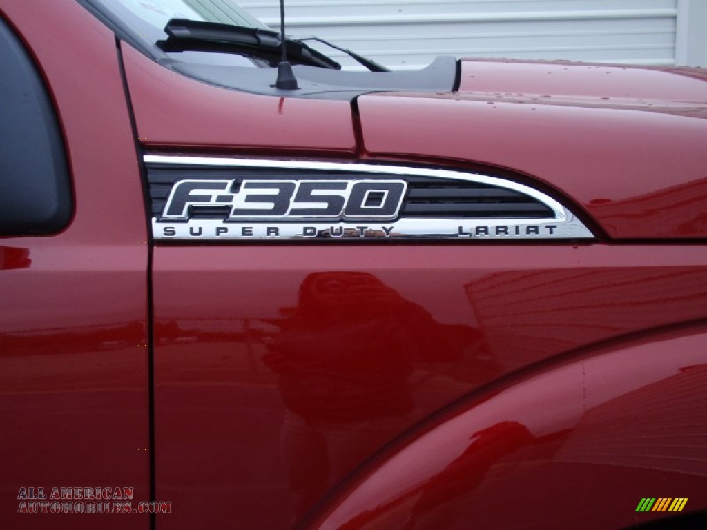 2014 F350 Super Duty King Ranch Crew Cab 4x4 Dually - Ruby Red Metallic / Adobe photo #17