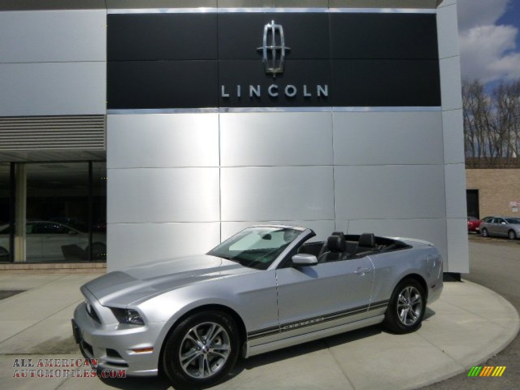 Ingot Silver / Charcoal Black Ford Mustang V6 Premium Convertible