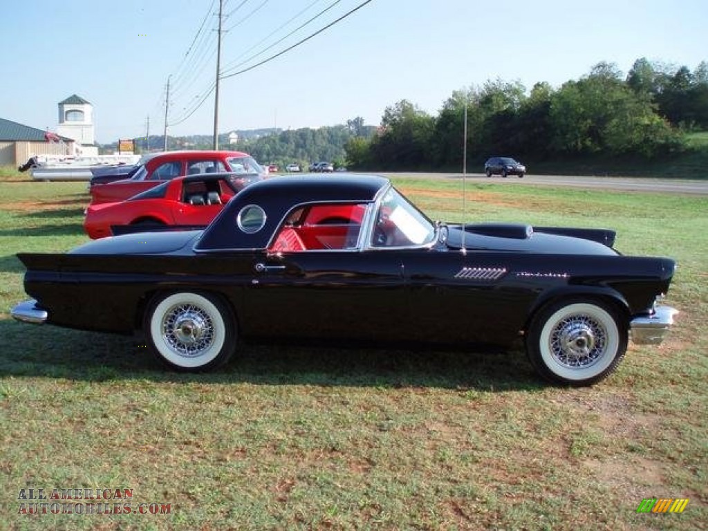 1957 Thunderbird Convertible - Raven Black / Flame Red photo #4