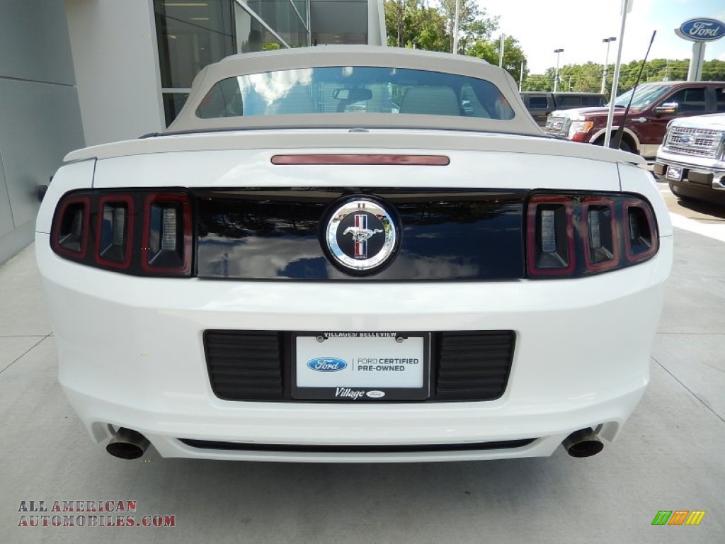 2014 Mustang V6 Premium Convertible - Oxford White / Medium Stone photo #3