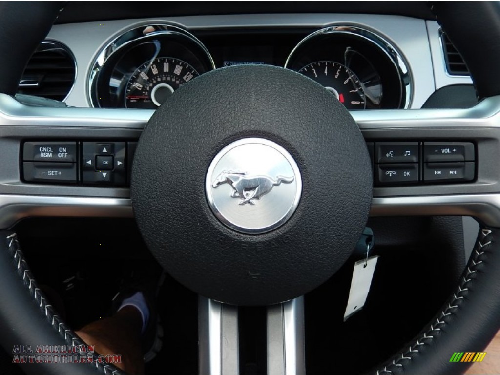 2014 Mustang V6 Premium Convertible - Oxford White / Medium Stone photo #22