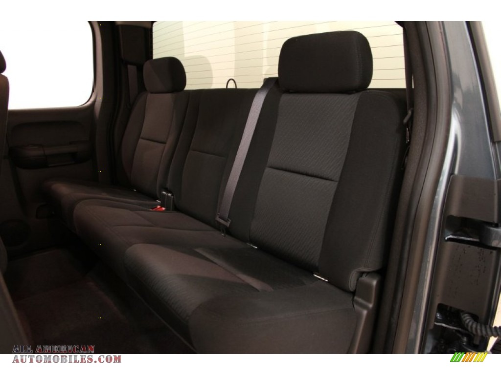 2012 Sierra 1500 SLE Extended Cab 4x4 - Stealth Gray Metallic / Ebony photo #12
