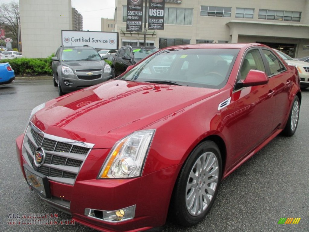 2010 CTS 4 3.6 AWD Sedan - Crystal Red Tintcoat / Cashmere/Cocoa photo #2