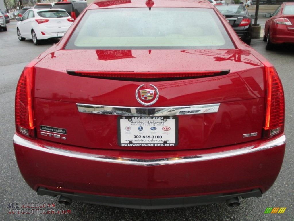 2010 CTS 4 3.6 AWD Sedan - Crystal Red Tintcoat / Cashmere/Cocoa photo #5