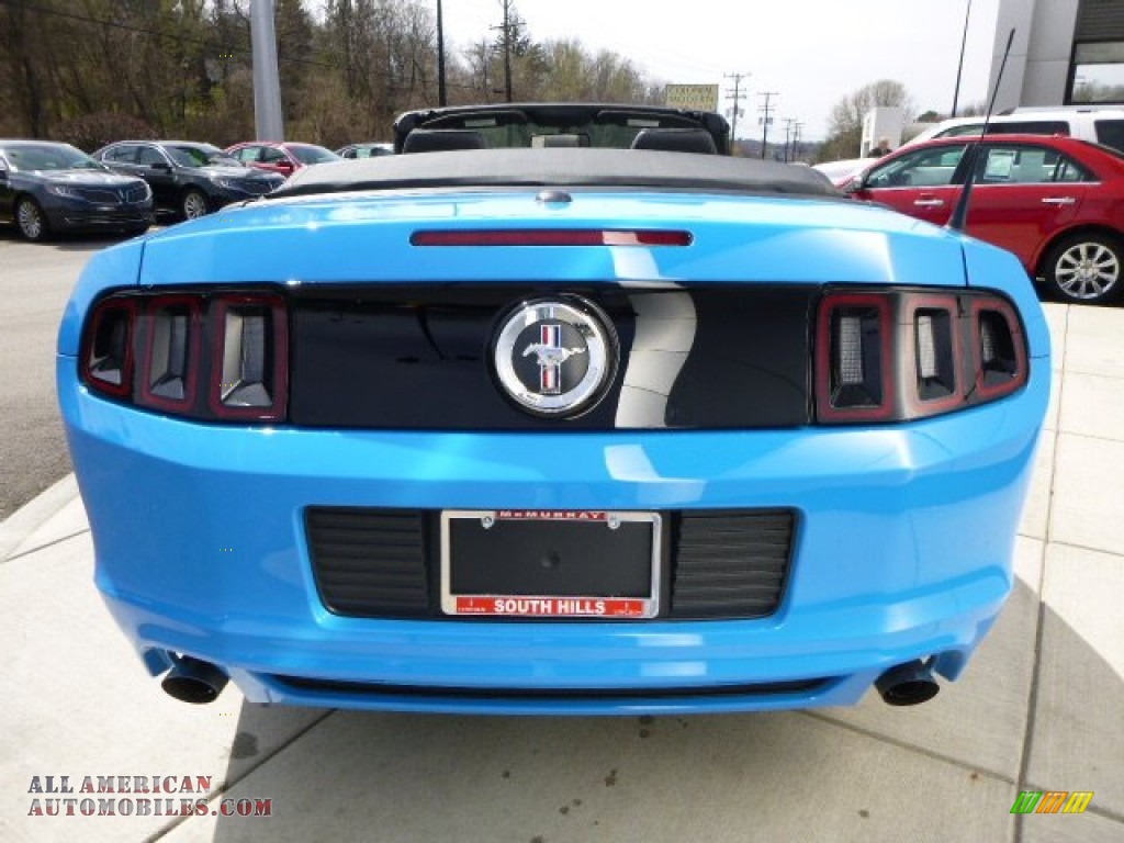 2014 Mustang V6 Premium Convertible - Grabber Blue / Charcoal Black photo #4