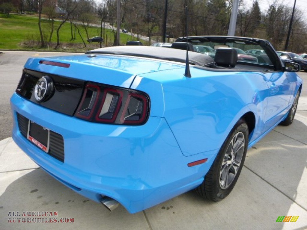 2014 Mustang V6 Premium Convertible - Grabber Blue / Charcoal Black photo #5