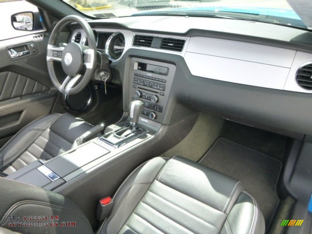 2014 Mustang V6 Premium Convertible - Grabber Blue / Charcoal Black photo #11