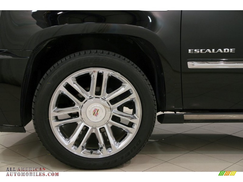 2011 Escalade Platinum AWD - Black Raven / Cocoa/Light Linen Tehama Leather photo #43